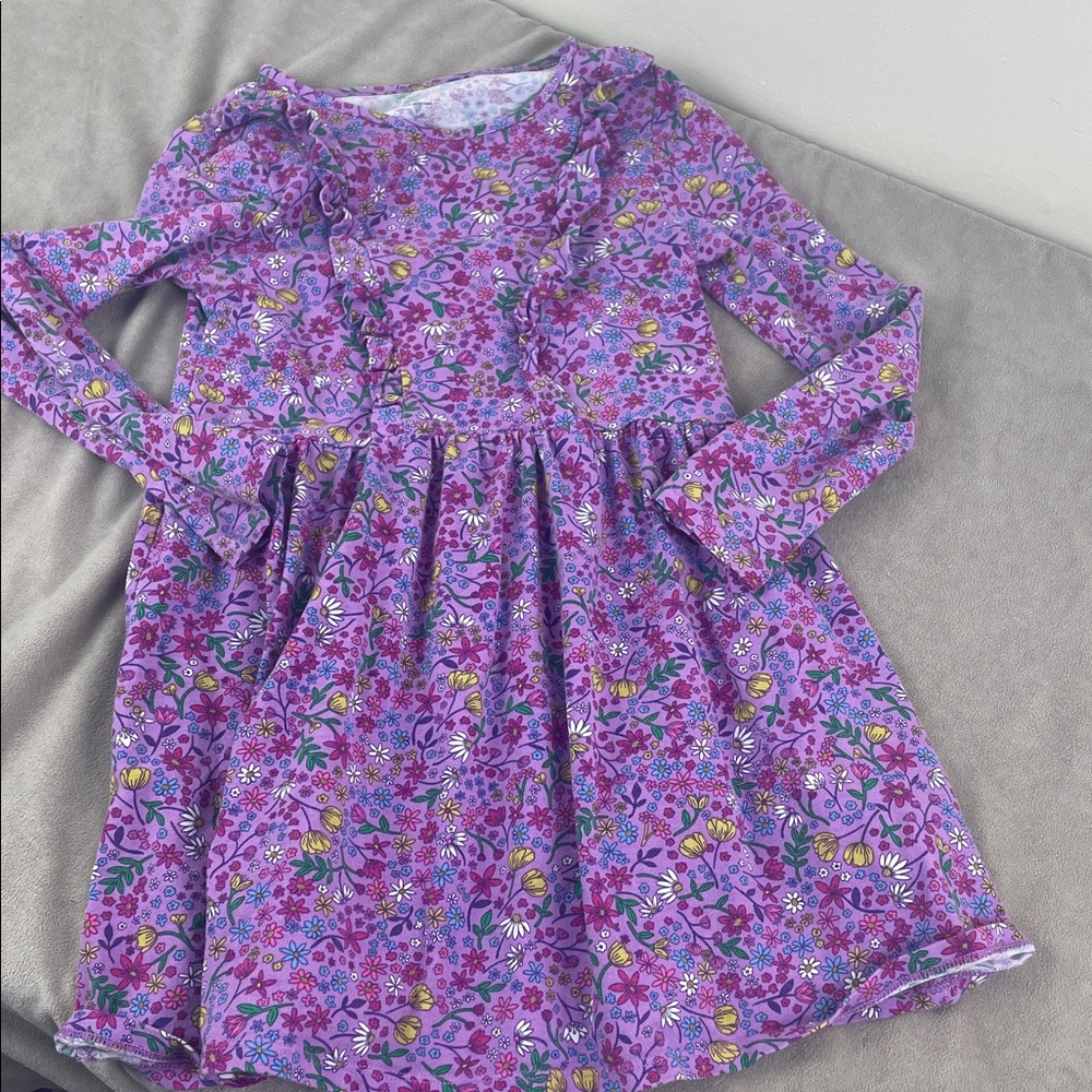 Lands End Long Sleeve Ruffle Front Dress - Picture 7 of 7